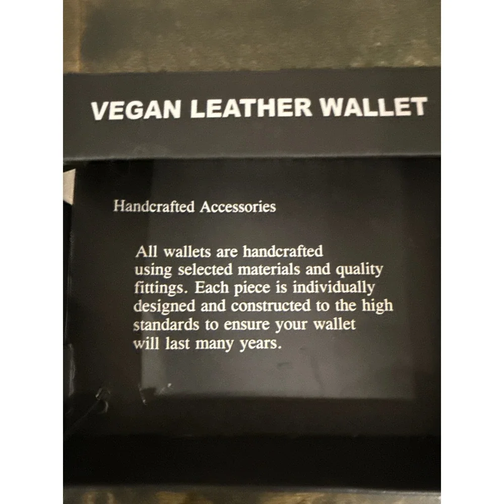 Sauce Handcrafted Vegan Leather Bifold Wallet Black Streetwear Graphic New Box